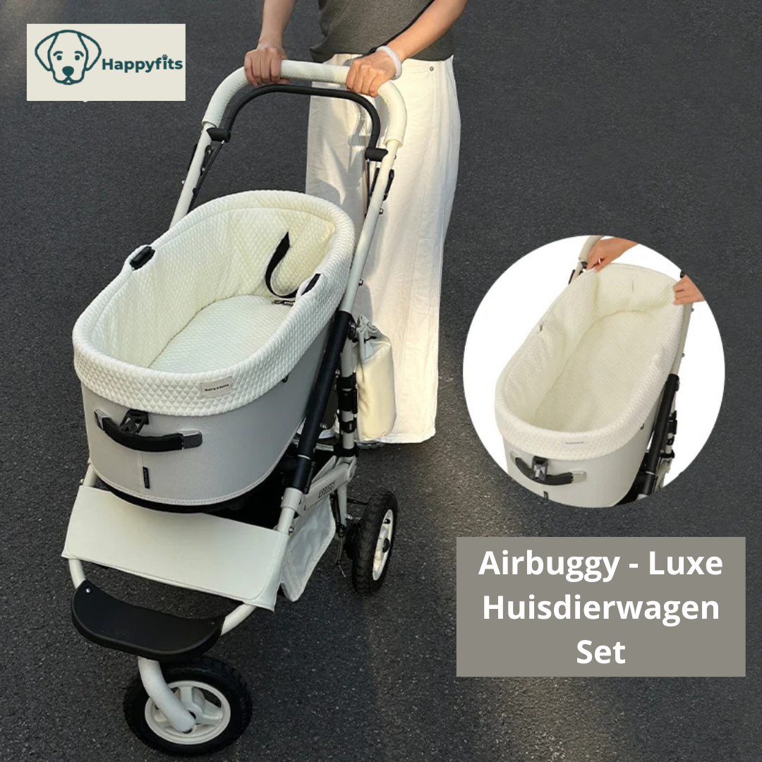 Airbuggy Luxe Huisdierwagen Set – Comfort & Stijl Voor Elk Avontuur!