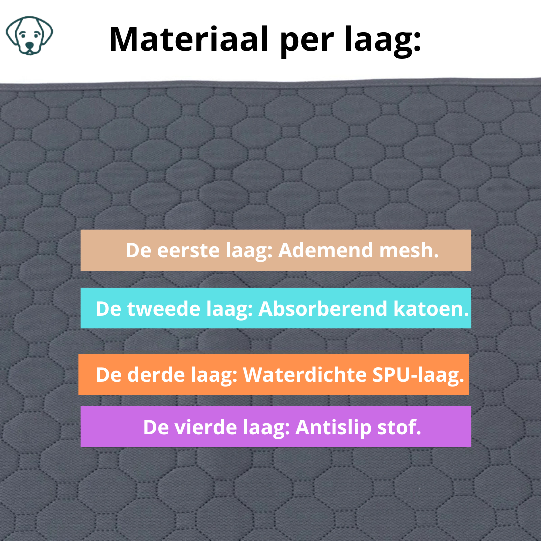 Honden Herbruikbare Zindelijkheidsmat – Duurzaam en Absorberend (Felle kleuren)