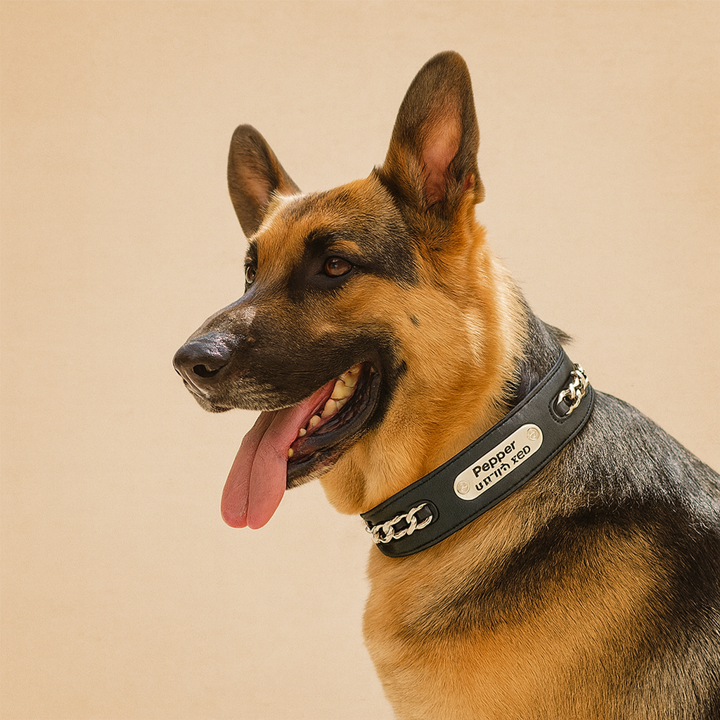 Personalisierte Halskette mit goldenen Accessoires