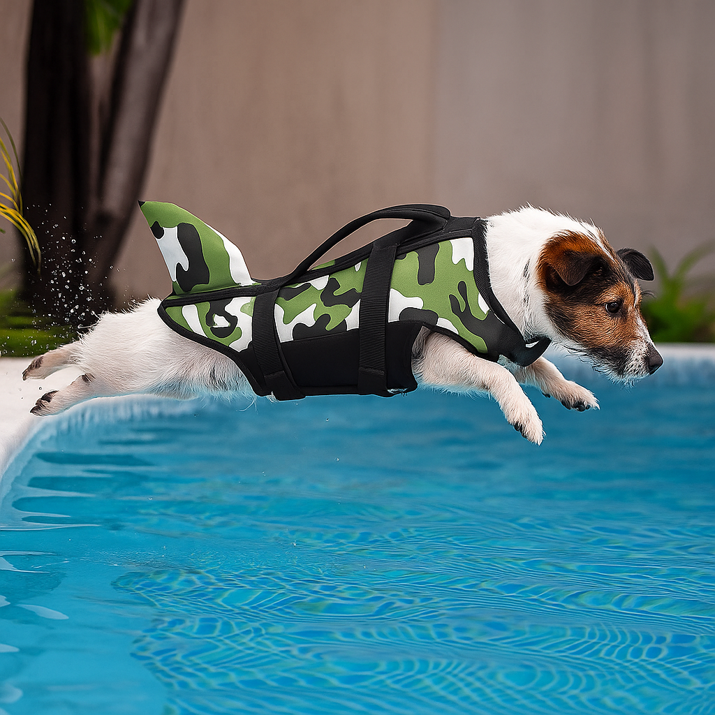 Hond Reddingsvest Haai – Verbeterd Drijfvermogen en Veiligheid