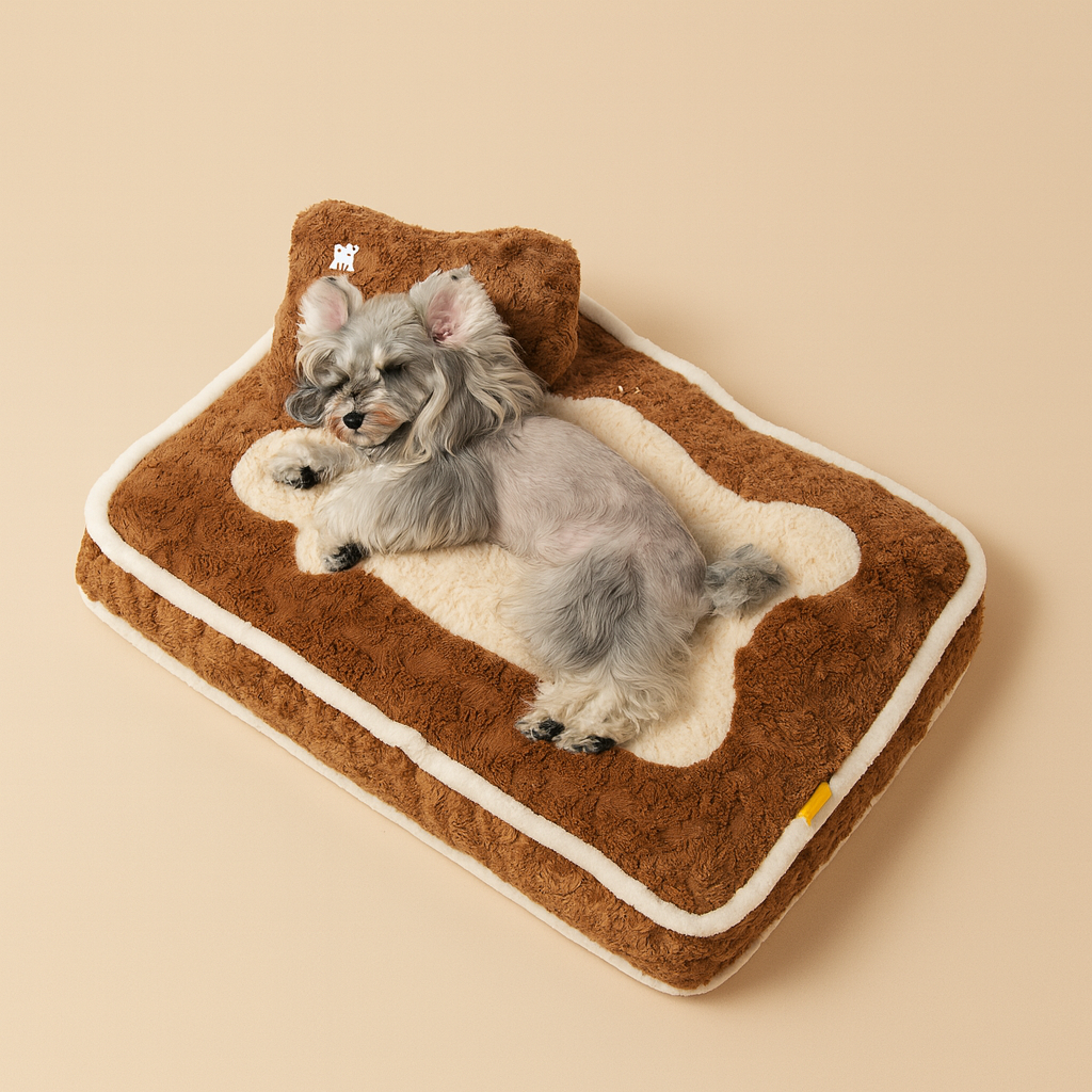 Hond Hondenbed Cloud – Zacht, Wasbaar en Comfortabel Pluche Hondenkussen