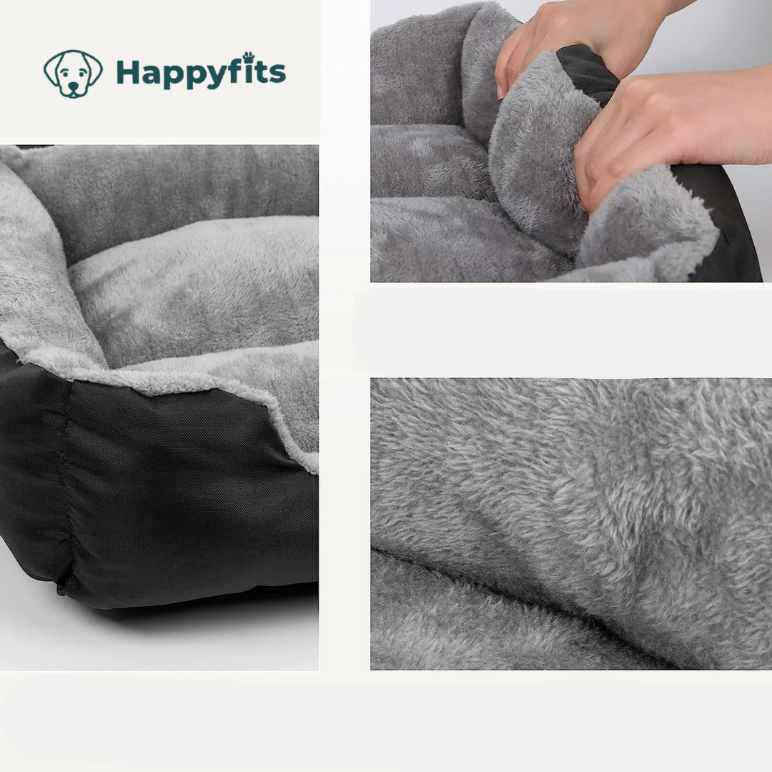 Komfortables Hundebett für große Hunde – Kopf- und Nackenstütze