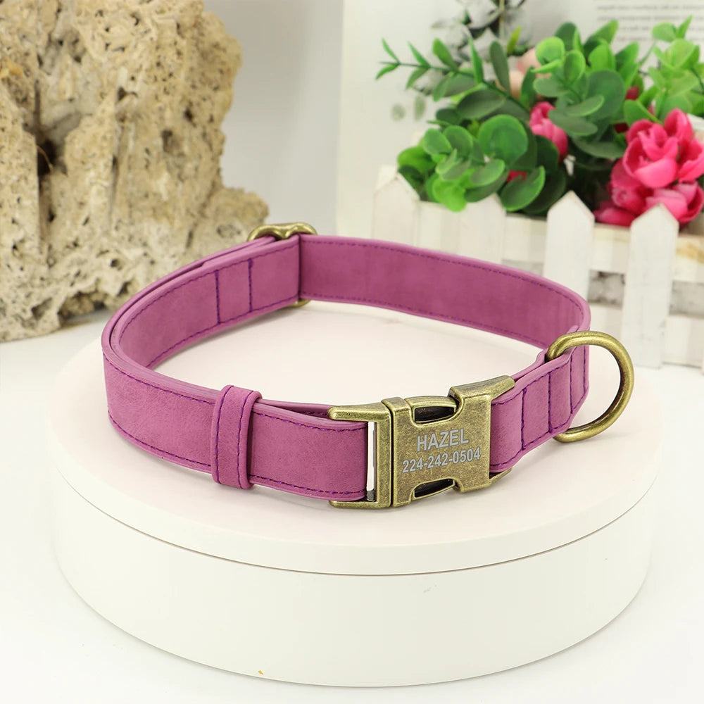 Gepersonaliseerde Leren Halsband – Stijlvol & Veilig