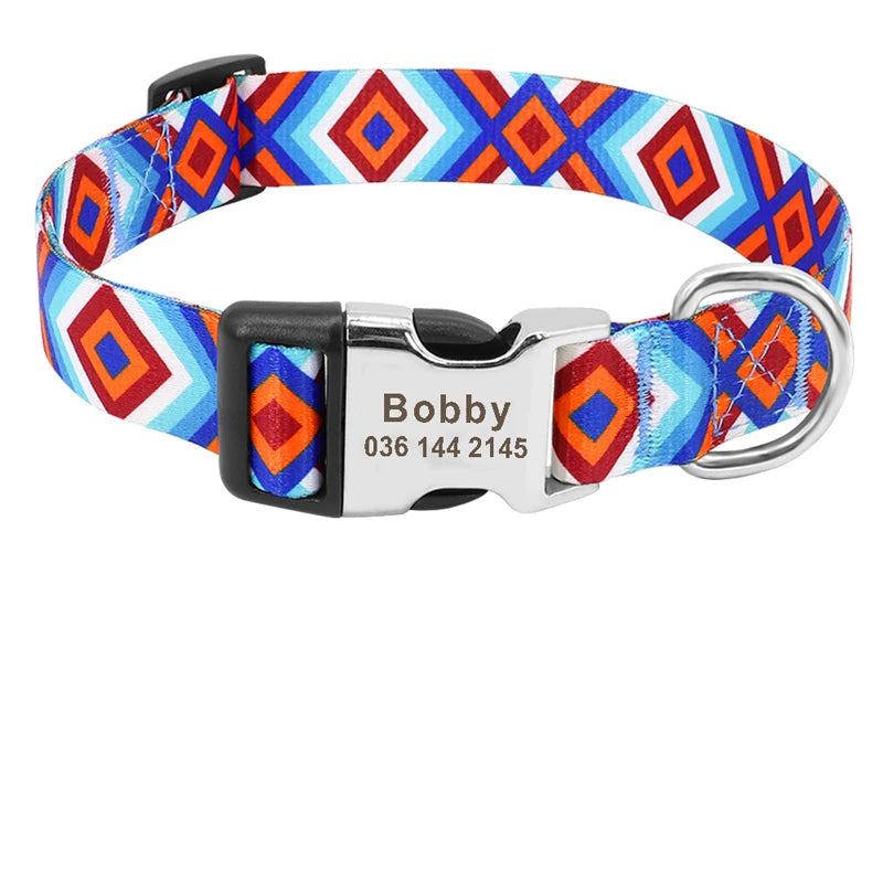 Hondenhalsband Kleurrijk Gepersonaliseerd – Stijlvol, Comfortabel en Veilig