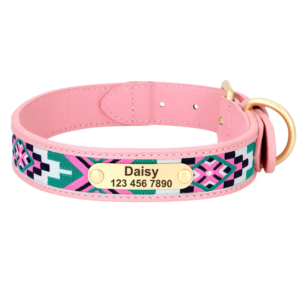Personalisiertes besticktes Halsband – Einzigartig & Bequem
