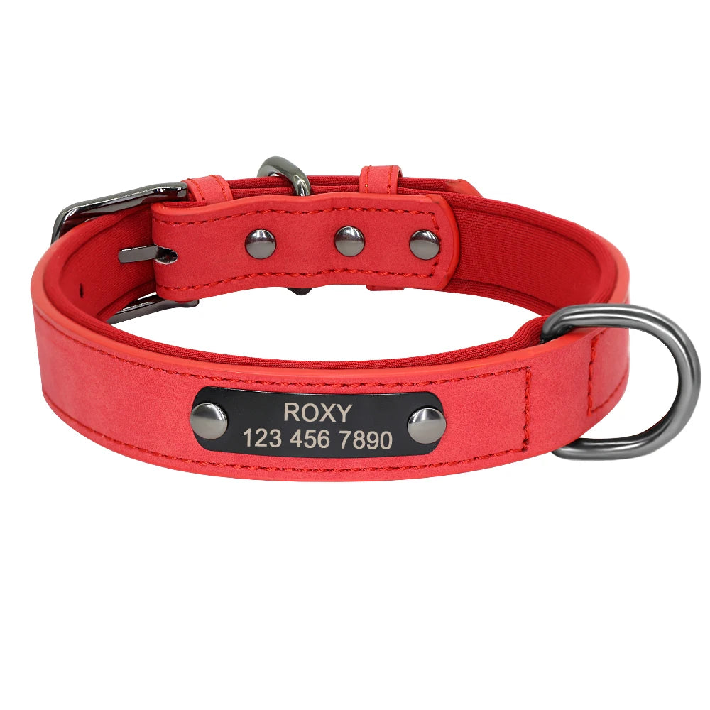 Gepersonaliseerde Leren Halsband – Comfort & Stijl