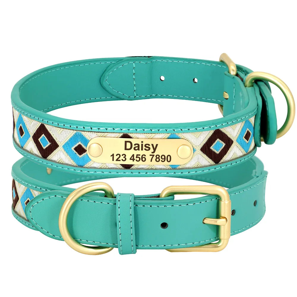 Personalisiertes besticktes Halsband – Einzigartig & Bequem