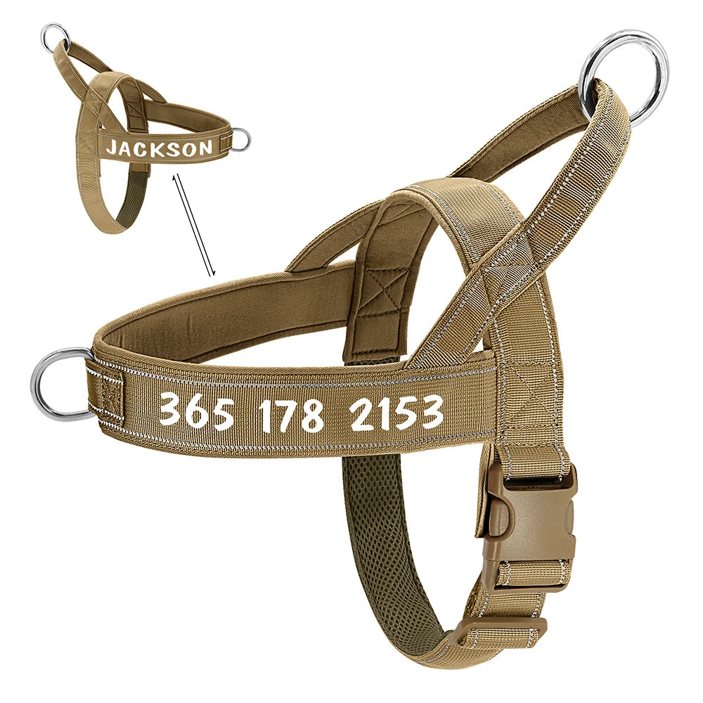 Hondentuig Reflecterend Nylon Gepersonaliseerd – Veilig & Comfortabel