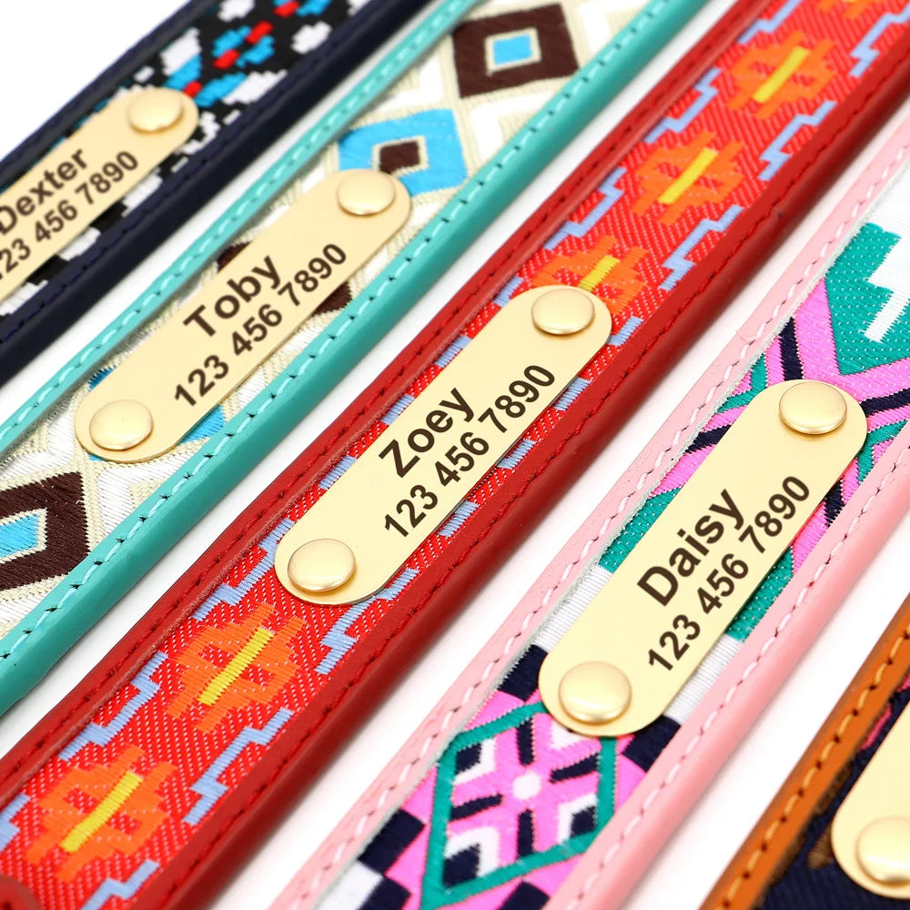 Personalisiertes besticktes Halsband – Einzigartig & Bequem