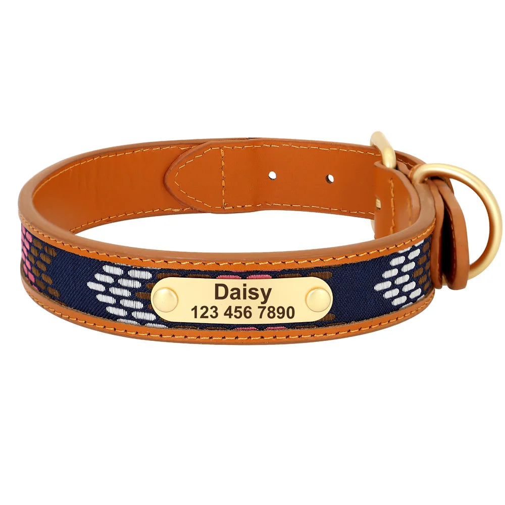 Personalisiertes besticktes Halsband – Einzigartig & Bequem