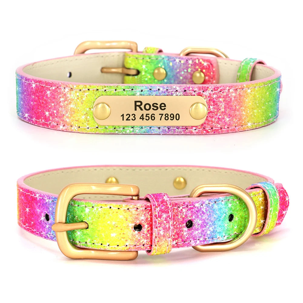 Personalisiertes Glitzerhalsband – Stil und Sicherheit für Ihren Hund