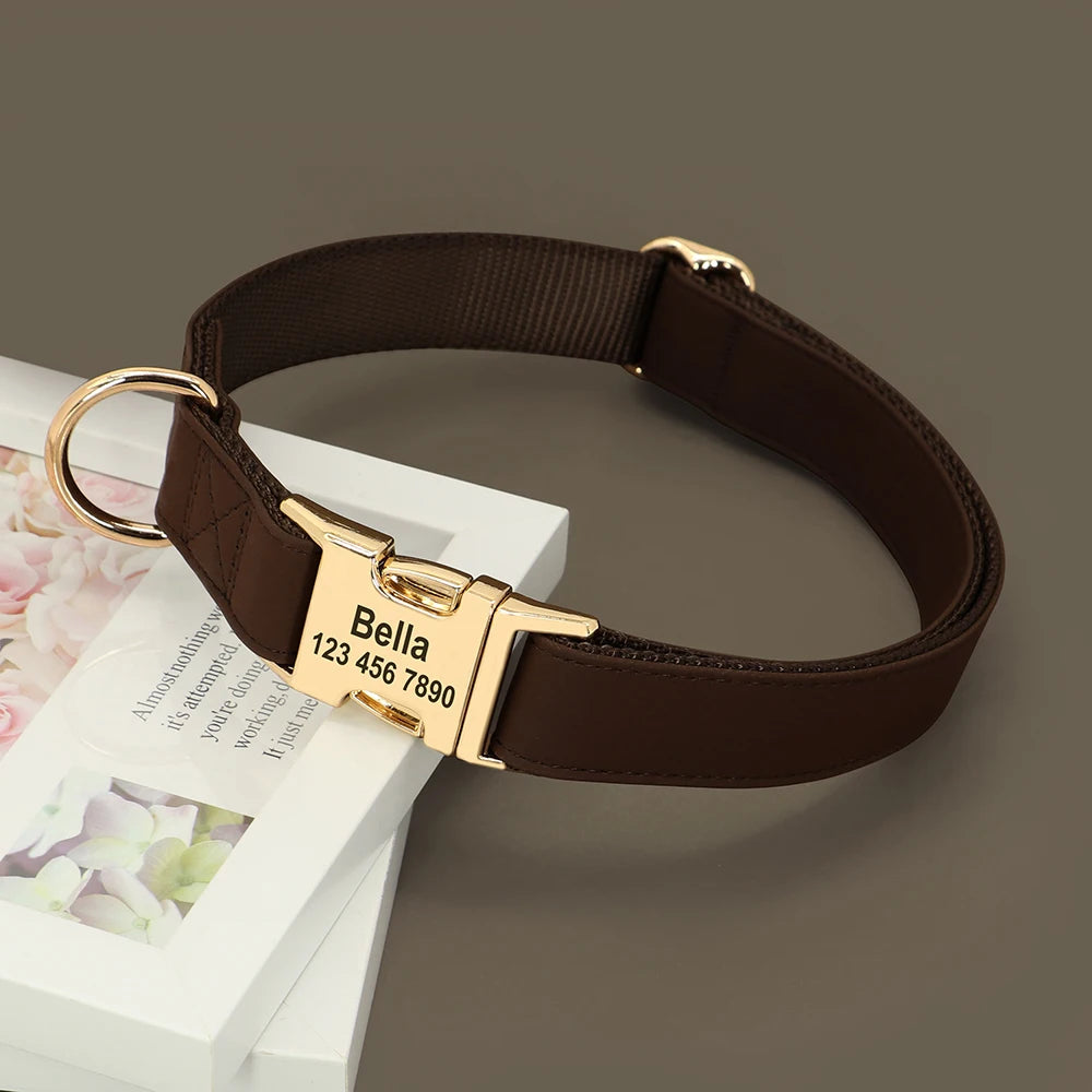 Hond Halsband Stevig – Duurzame, Verstelbare en Gepersonaliseerde Hondenhalsband met Naam