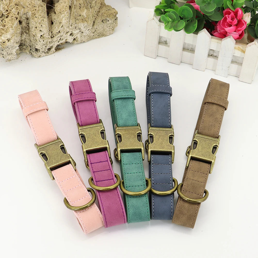 Gepersonaliseerde Leren Halsband – Stijlvol & Veilig