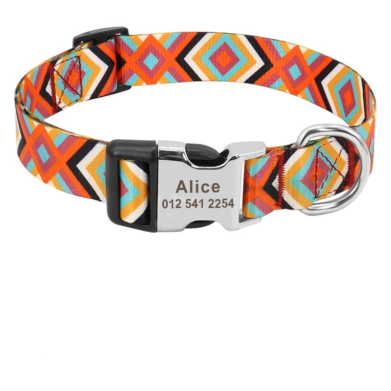 Hondenhalsband Kleurrijk Gepersonaliseerd – Stijlvol, Comfortabel en Veilig