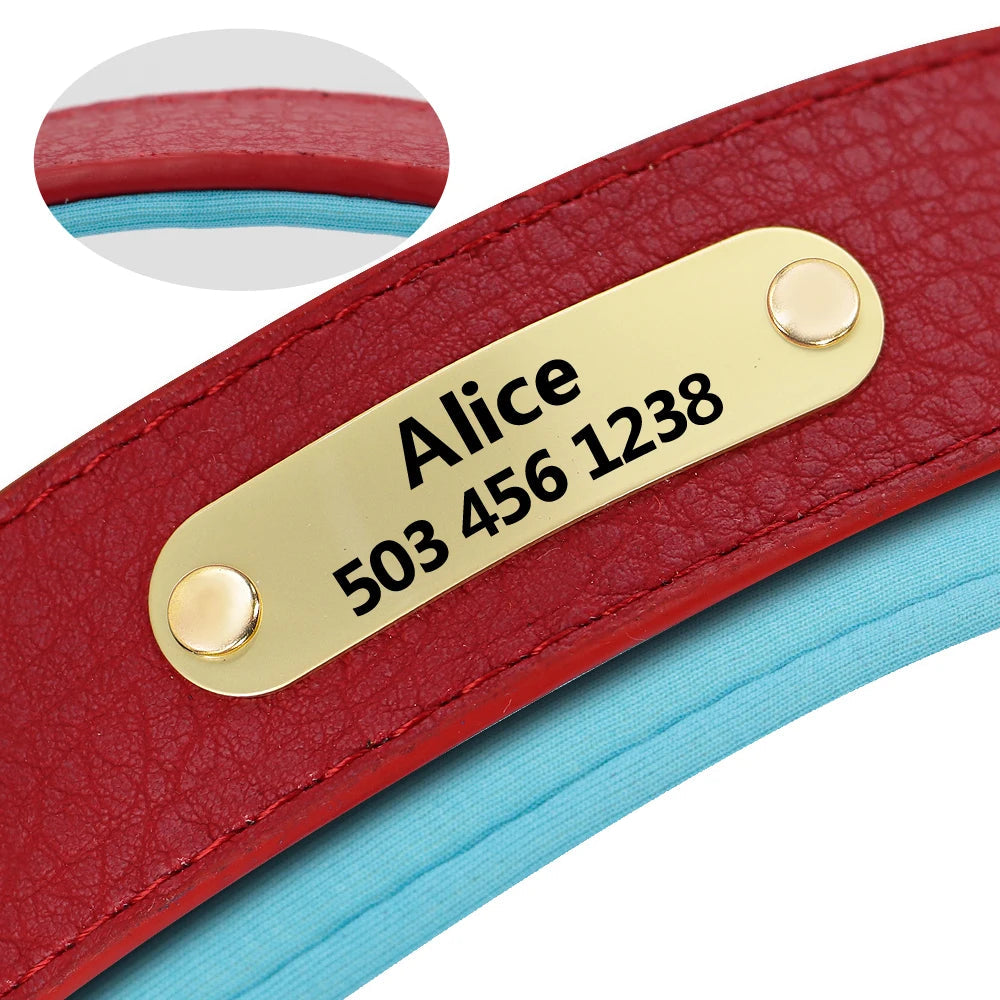 Luxe Gepersonaliseerde Leren Halsband – Comfort & Stijl