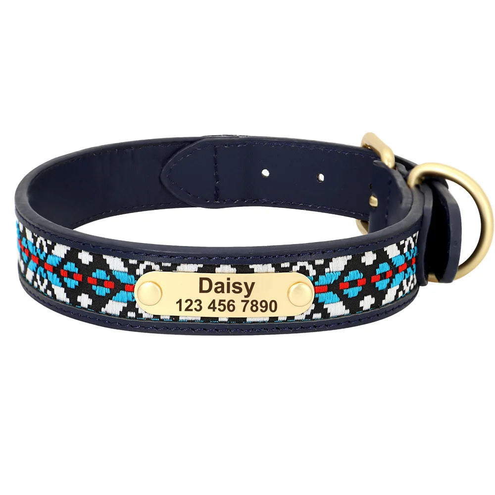 Personalisiertes besticktes Halsband – Einzigartig & Bequem