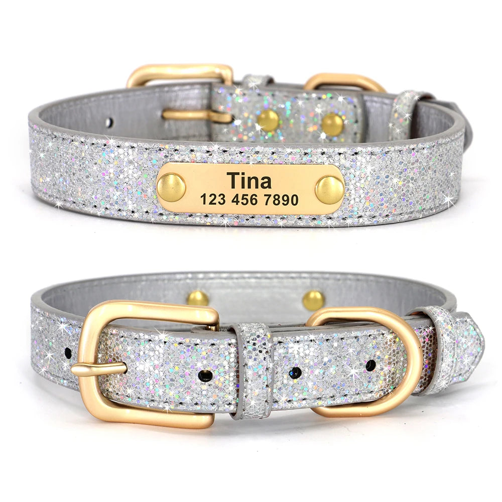 Personalisiertes Glitzerhalsband – Stil und Sicherheit für Ihren Hund