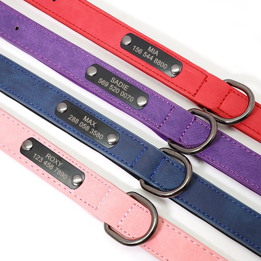 Gepersonaliseerde Leren Halsband – Comfort & Stijl