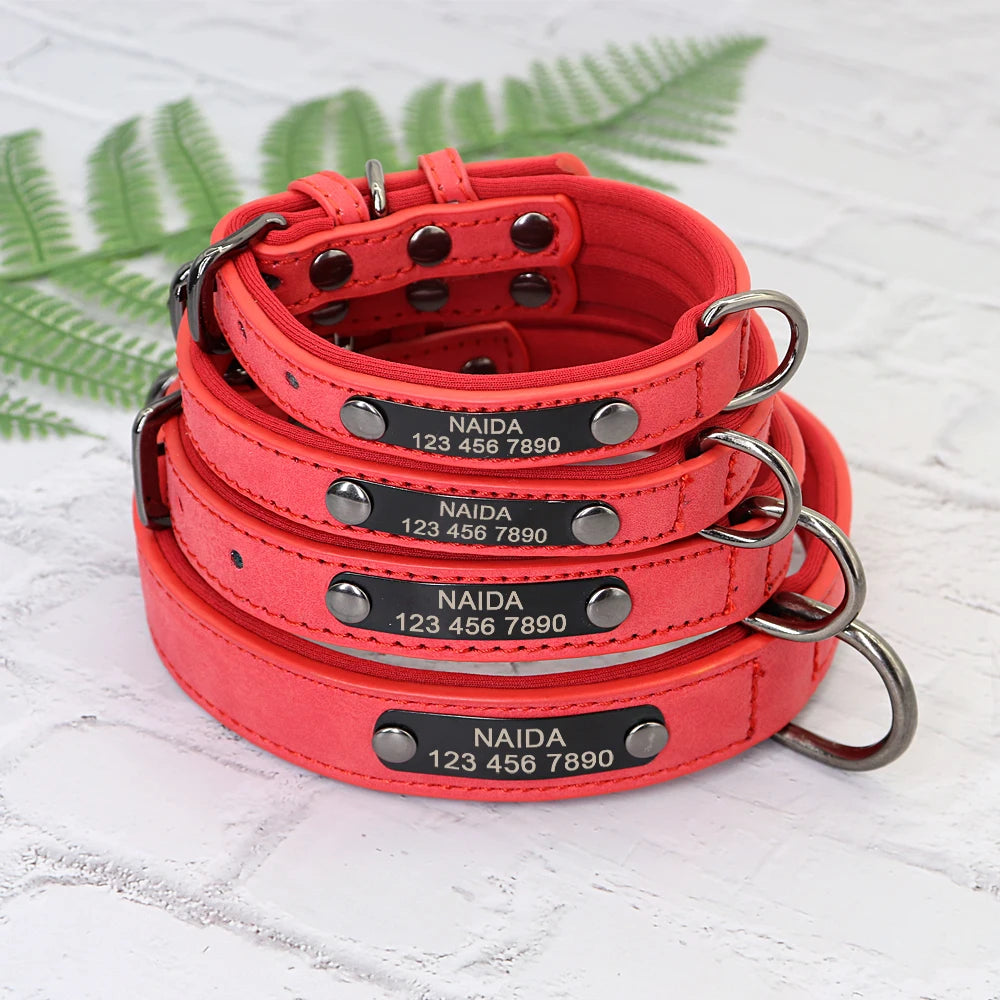 Gepersonaliseerde Leren Halsband – Comfort & Stijl
