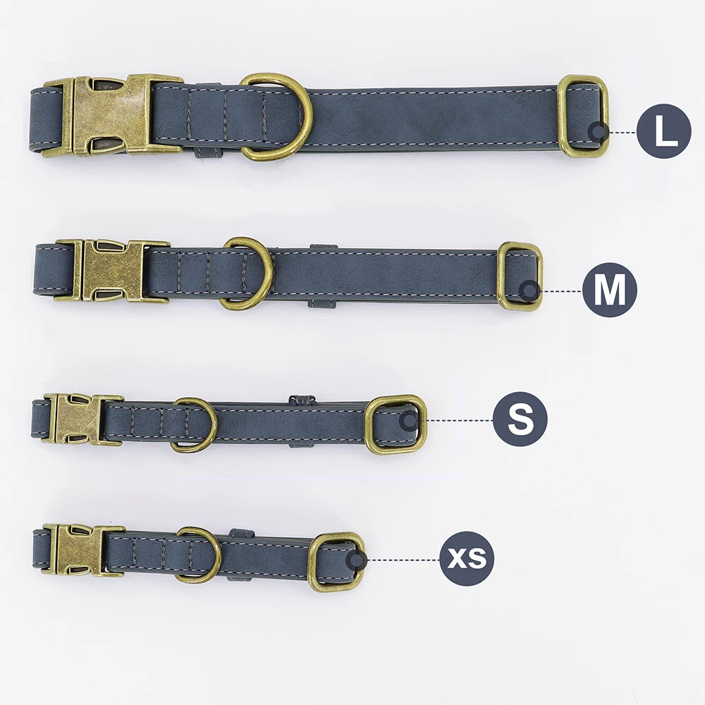 Gepersonaliseerde Leren Halsband – Stijlvol & Veilig