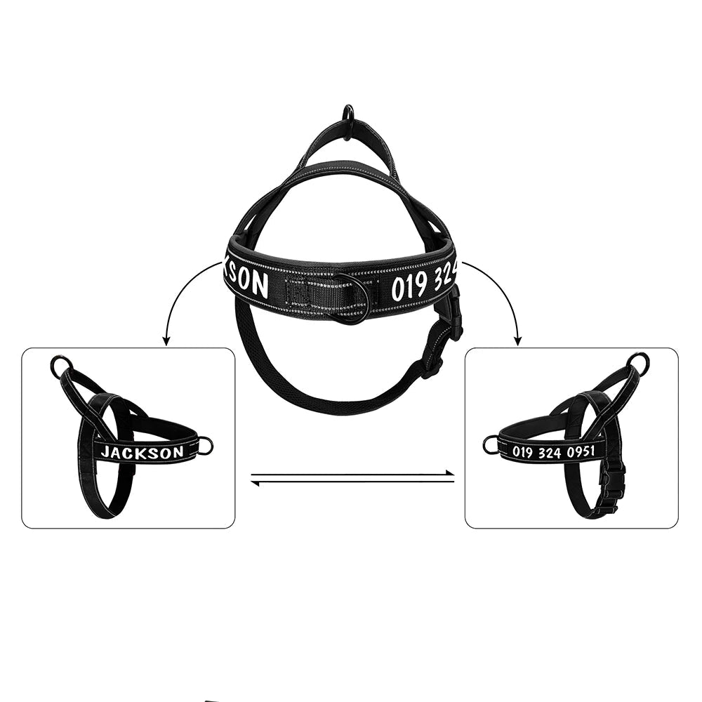 Hondentuig Reflecterend Nylon Gepersonaliseerd – Veilig & Comfortabel