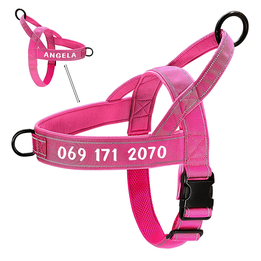 Hondentuig Reflecterend Nylon Gepersonaliseerd – Veilig & Comfortabel