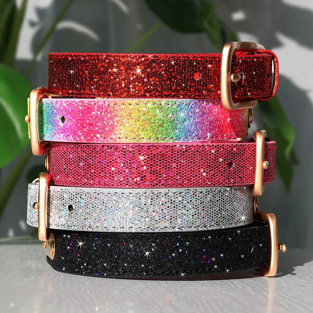 Personalisiertes Glitzerhalsband – Stil und Sicherheit für Ihren Hund