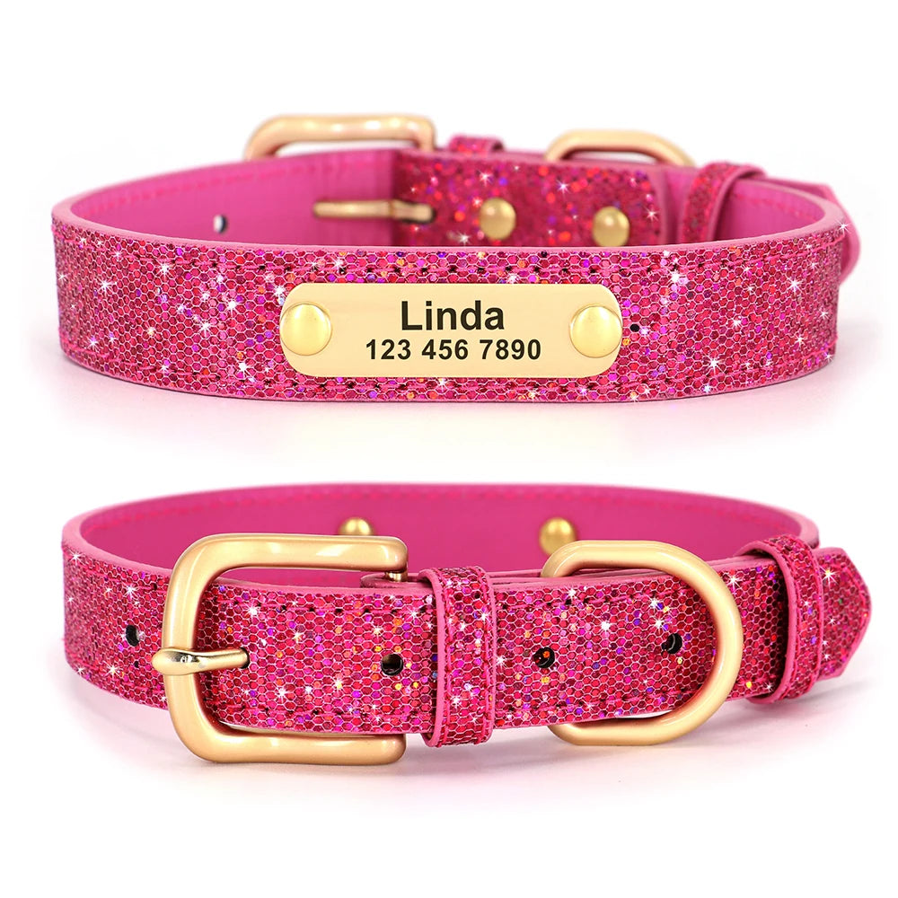 Personalisiertes Glitzerhalsband – Stil und Sicherheit für Ihren Hund
