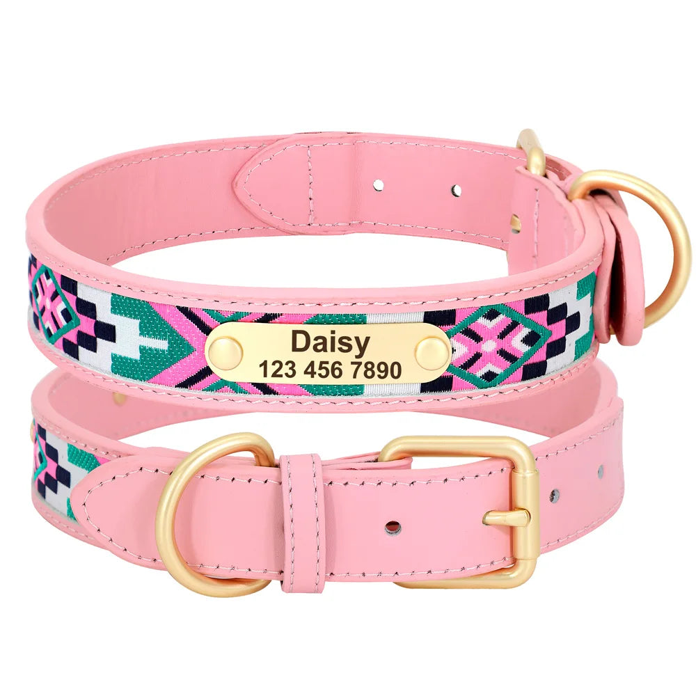 Personalisiertes besticktes Halsband – Einzigartig & Bequem
