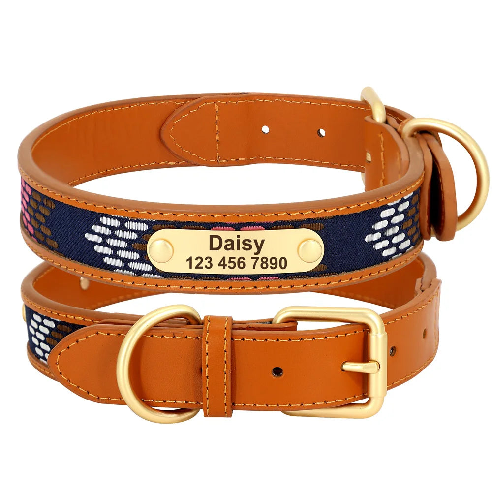 Personalisiertes besticktes Halsband – Einzigartig & Bequem