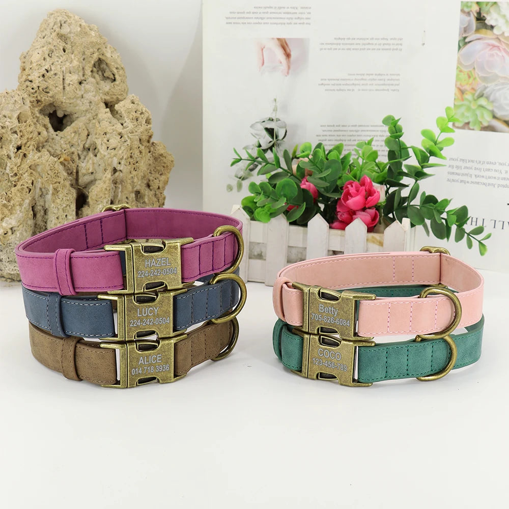 Gepersonaliseerde Leren Halsband – Stijlvol & Veilig