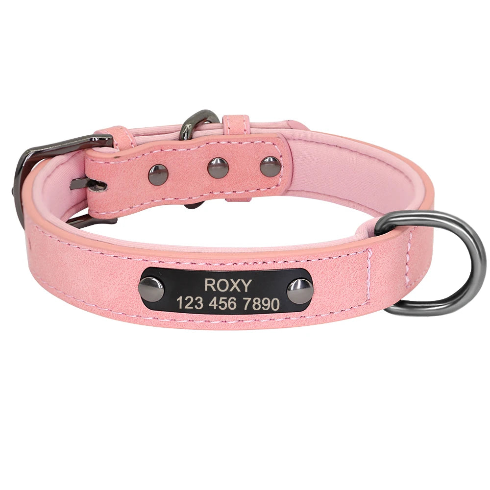 Gepersonaliseerde Leren Halsband – Comfort & Stijl