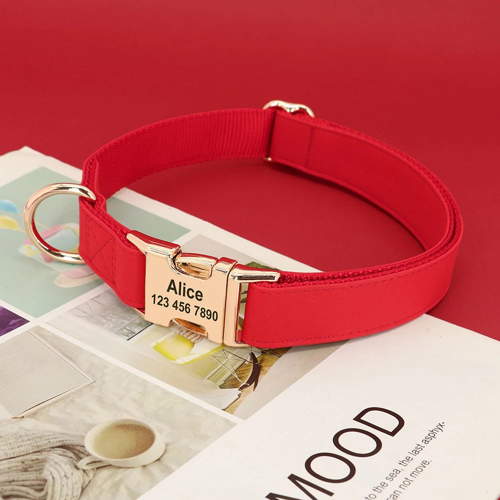 Hond Halsband Stevig – Duurzame, Verstelbare en Gepersonaliseerde Hondenhalsband met Naam