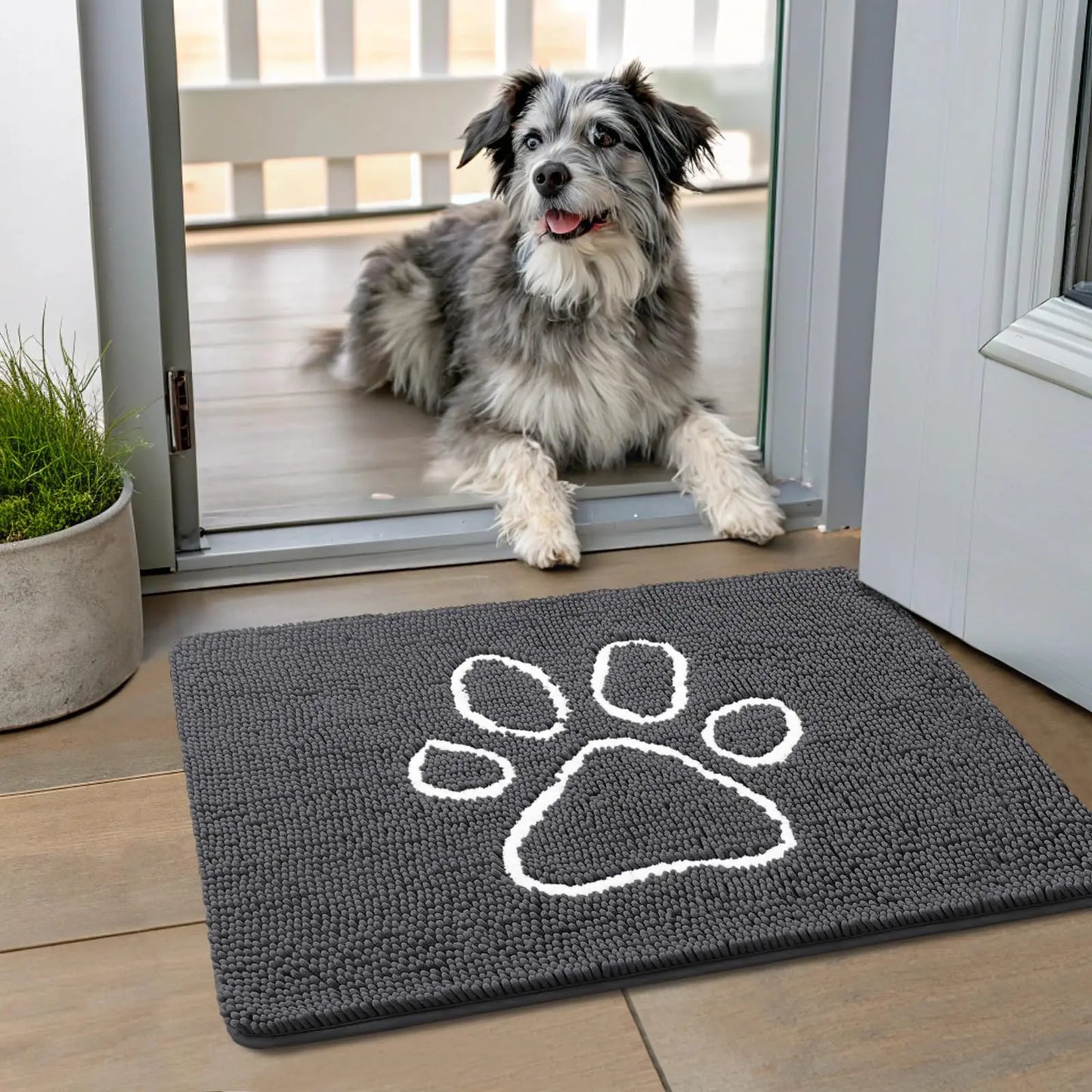 Honden Schoonloopmat Pootafdruk – Absorberend & Sneldrogend