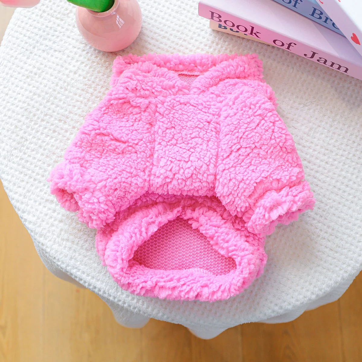 Roze teddy Trui
