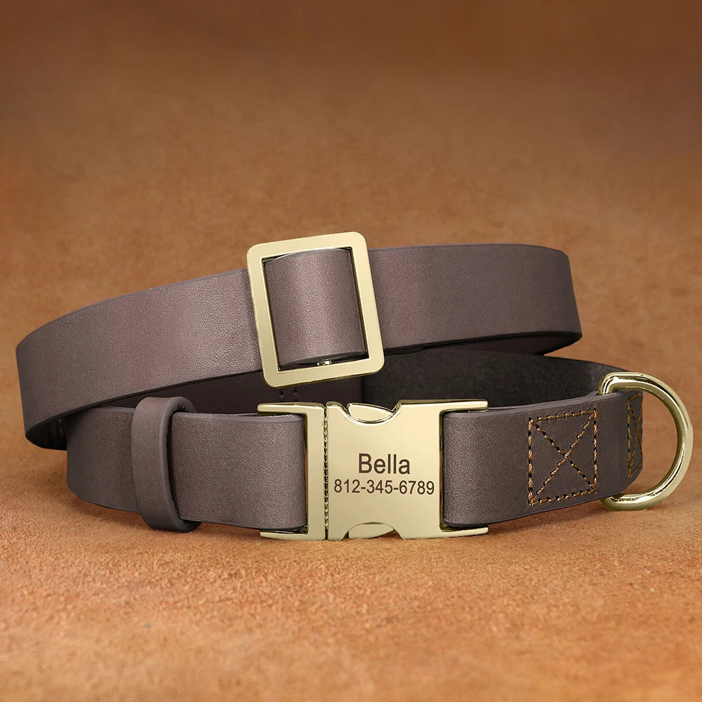 Hondenhalsband Gepersonaliseerd Leer – Stijlvol, Duurzaam en Comfortabel