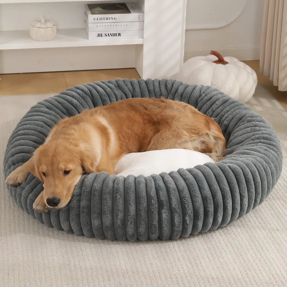 Hondenbed Donut Vier Seizoenen – Zacht, Gezellig & Comfortabel