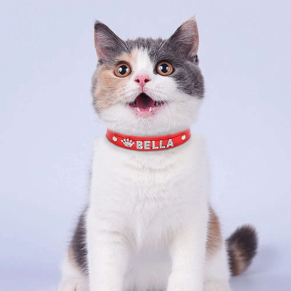 Hond Halsband Zilver Gepersonaliseerd – Hondenhalsband met Naamletters, Charms en Glinsterende Details