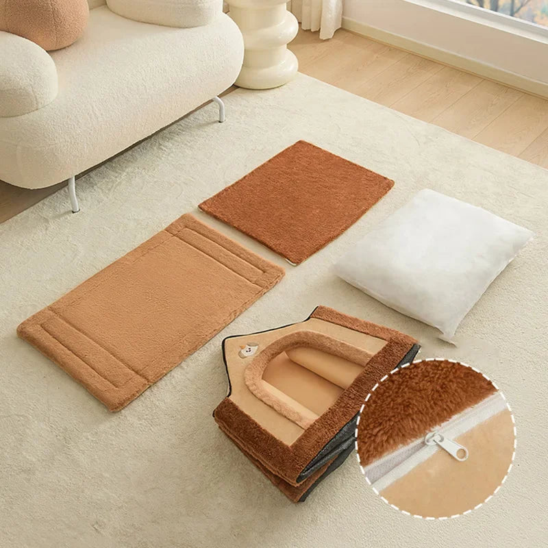 Hondenhuis Opvouwbaar – Knus, Warm en Wasbaar Hondenhuis met Fleece