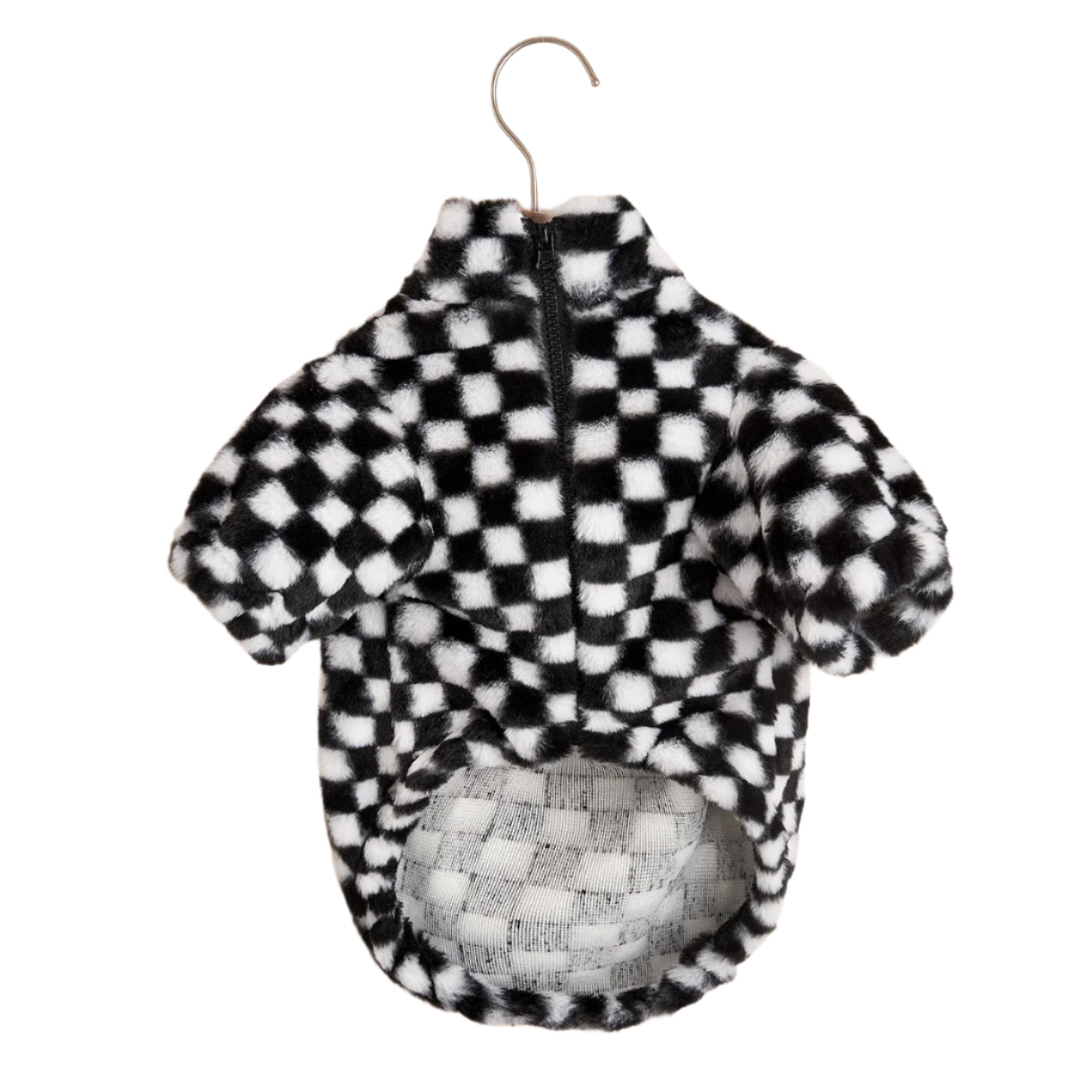 Schwarz-weißer Mantel