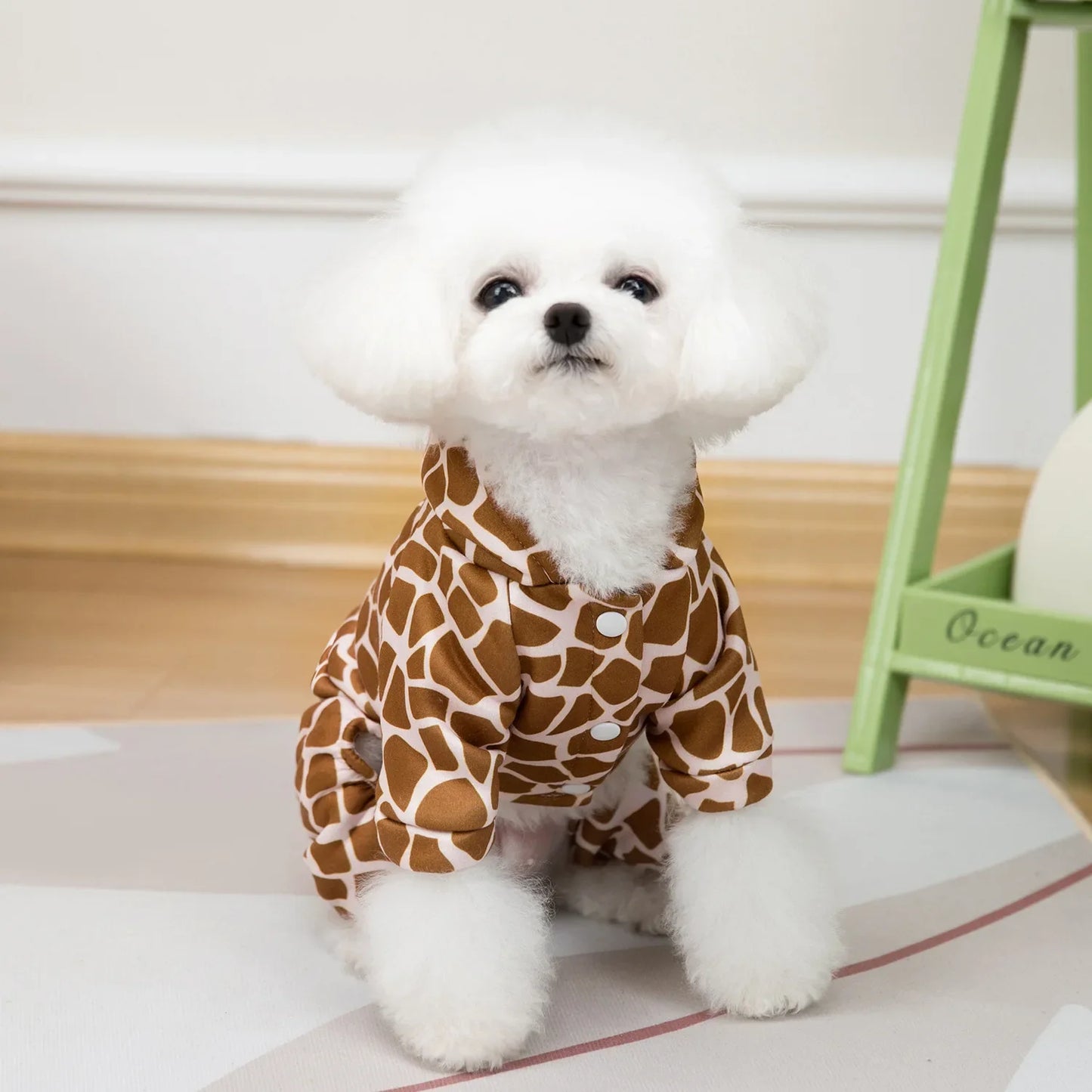Jumpsuit med girafprint