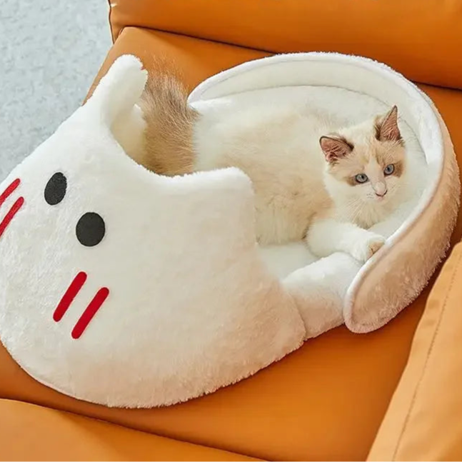 Draagbaar Pluche Pantoffelbed – Knusse Rustplek voor Jouw Viervoeter