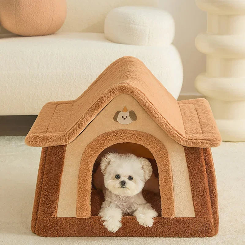 Hondenhuis Opvouwbaar – Knus, Warm en Wasbaar Hondenhuis met Fleece