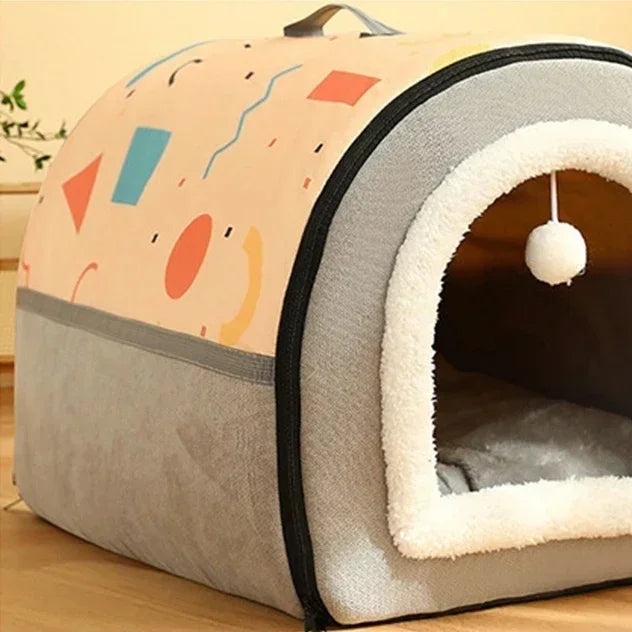 Varm og hyggelig hundeseng med overdækket soveplads – Det ultimative hvilested til din hund