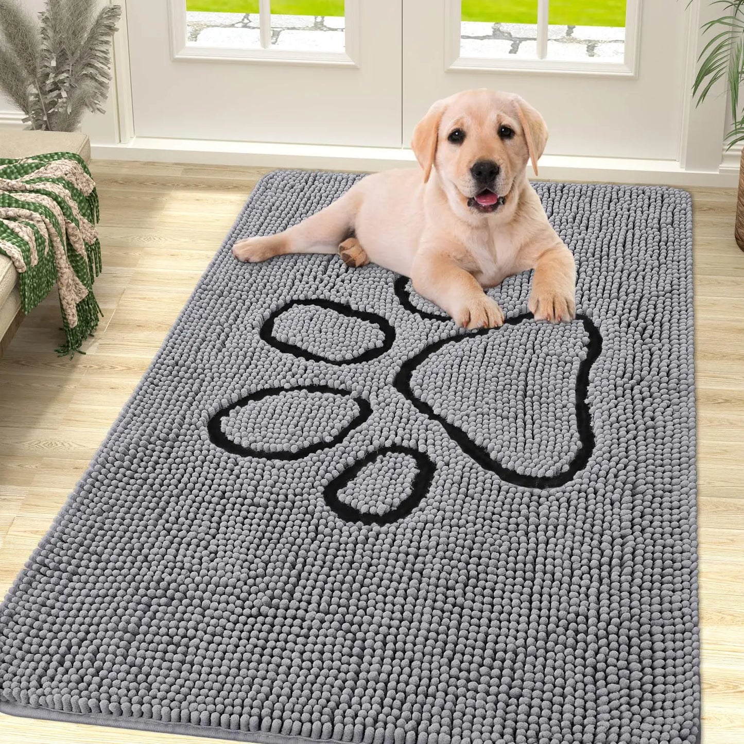 Honden Schoonloopmat Pootafdruk – Absorberend & Sneldrogend