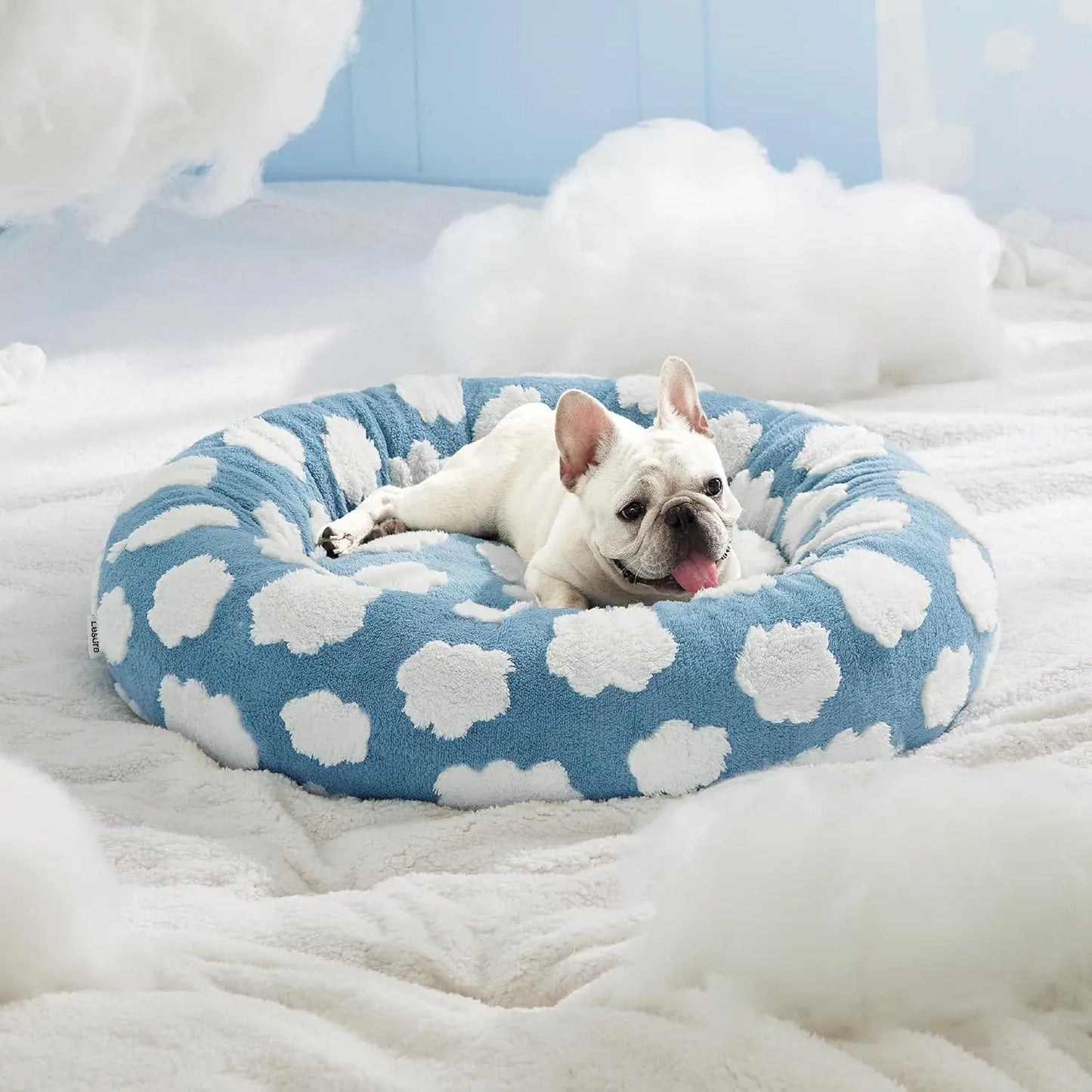 Hondenbed Rond – Modern, Zacht en Wasbaar Hondenbed met Print