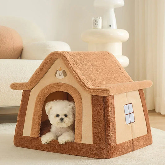 Hondenhuis Opvouwbaar – Knus, Warm en Wasbaar Hondenhuis met Fleece