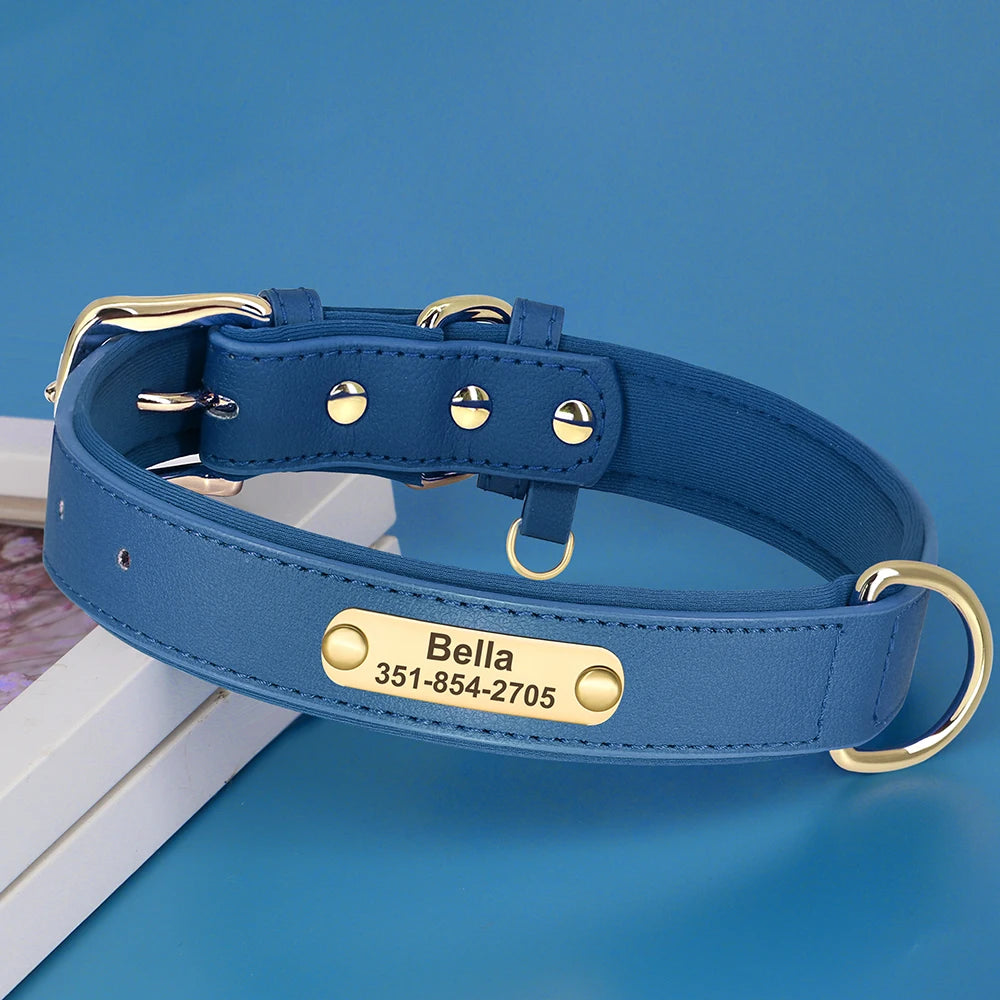 Personalisiertes Lederhalsband – Weich gepolstert für zusätzlichen Komfort