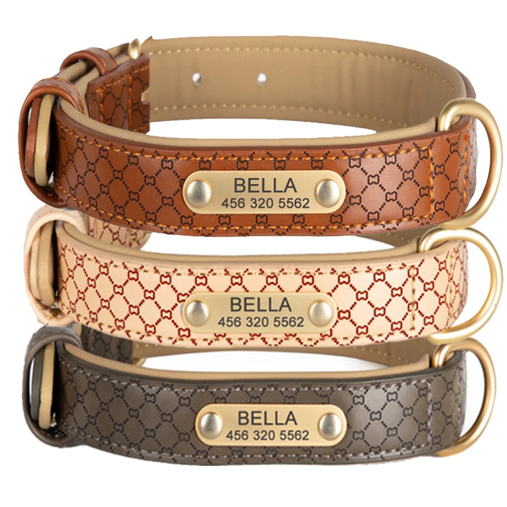 Hippe Gepersonaliseerde Halsband – Stijlvolle Identificatie voor Jouw Hond