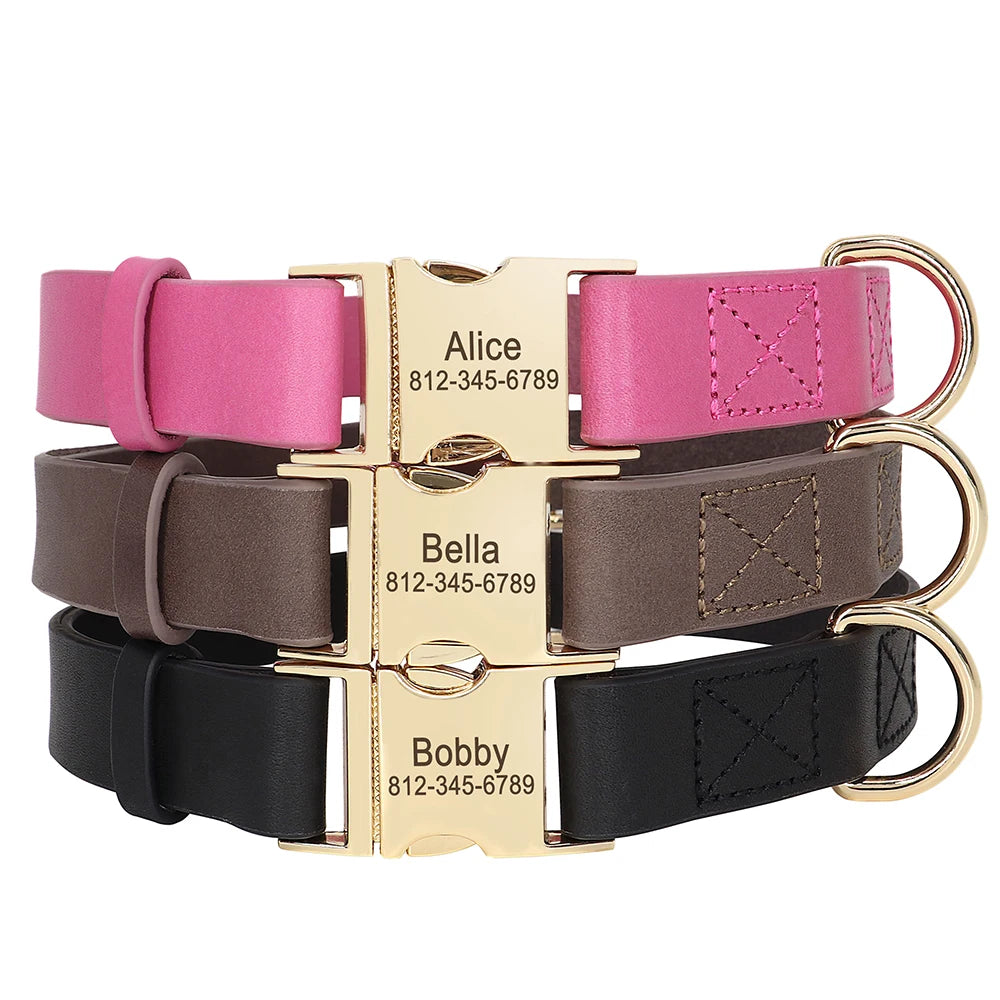 Hondenhalsband Gepersonaliseerd Leer – Stijlvol, Duurzaam en Comfortabel